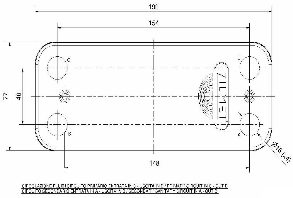 SCAMBIATORE CALDAIA TERMOTEK 12 PIASTRE