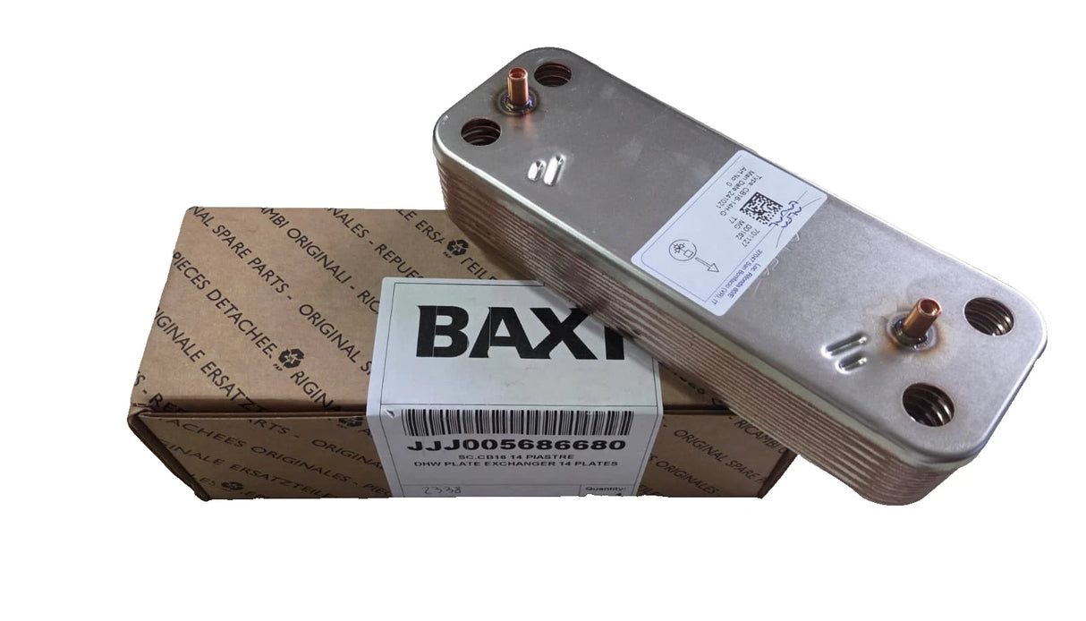 SCAMBIATORE ORIGINALE BAXI 14 PIASTRE JJJ005686680 5686680